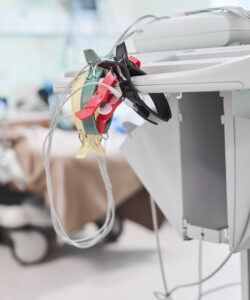 modern intensive care unit, cardiogram machine